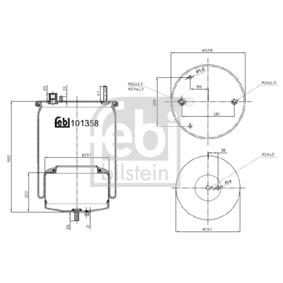 Слика на Буфер, воздушна амортизациа FEBI BILSTEIN 101358