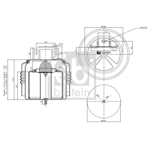 Слика на Буфер, воздушна амортизациа FEBI BILSTEIN 102551