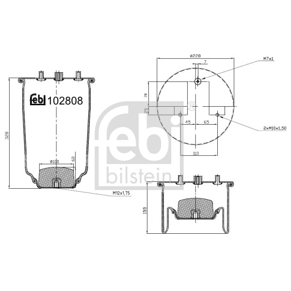 Слика на Буфер, воздушна амортизациа FEBI BILSTEIN 102808