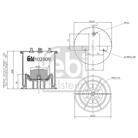 Слика на Буфер, воздушна амортизациа FEBI BILSTEIN 102809