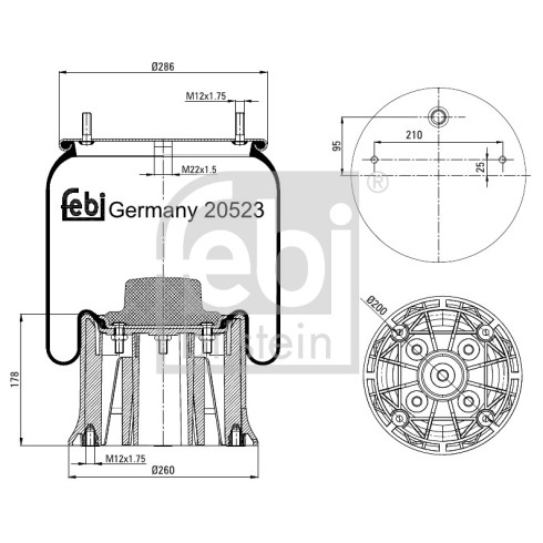 Слика на Буфер, воздушна амортизациа FEBI BILSTEIN 20523