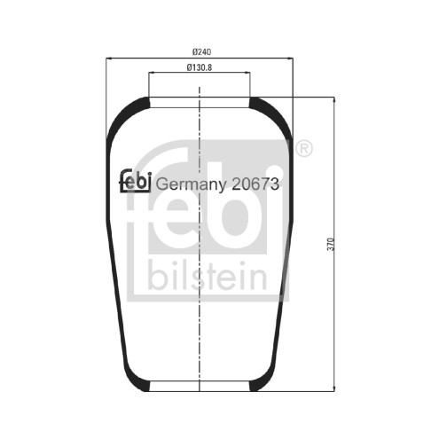 Слика на буфер, воздушна амортизациа FEBI BILSTEIN 20673 за камион DAF SB SB 200 - 220 коњи дизел