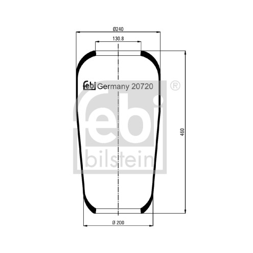 Слика на буфер, воздушна амортизациа FEBI BILSTEIN 20720 за камион MAN TGX 26.500 - 84 коњи дизел