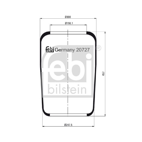 Слика на буфер, воздушна амортизациа FEBI BILSTEIN 20727 за камион DAF SB SB 3000 - 330 коњи дизел