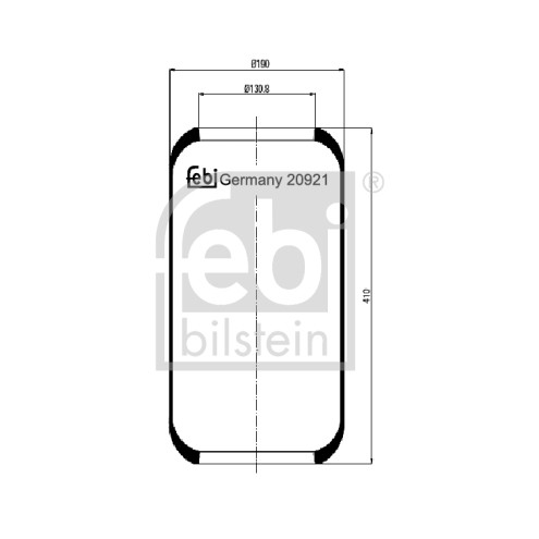 Слика на буфер, воздушна амортизациа FEBI BILSTEIN 20921 за камион Iveco Eurotech MH 260 E 35 Y/P, 260 E 35 Y/PT, 260 E 35 Y/TN - 352 коњи дизел