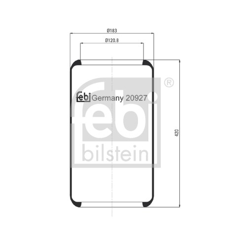 Слика на буфер, воздушна амортизациа FEBI BILSTEIN 20927 за VW Caddy 2 Estate (9K9B) 1.9 SDI - 64 коњи дизел