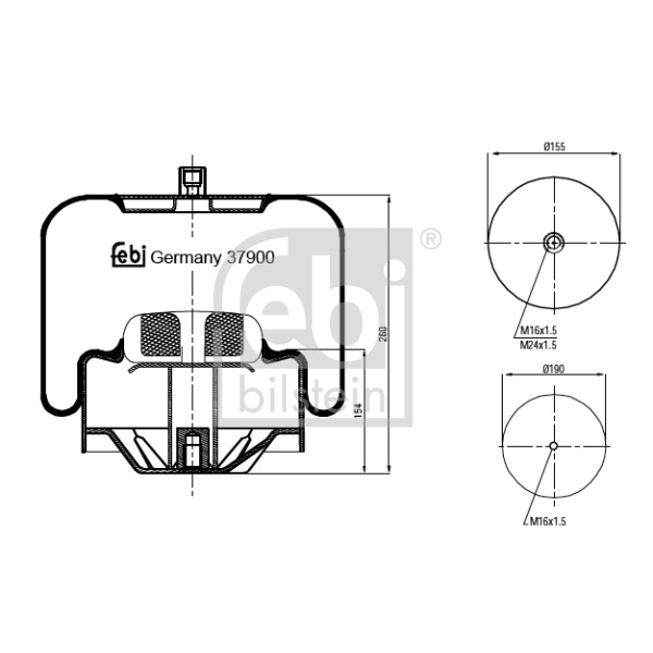 Слика на Буфер, воздушна амортизациа FEBI BILSTEIN 37900