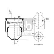 Слика 1 $на Буфер, воздушна амортизациа FEBI BILSTEIN 38509