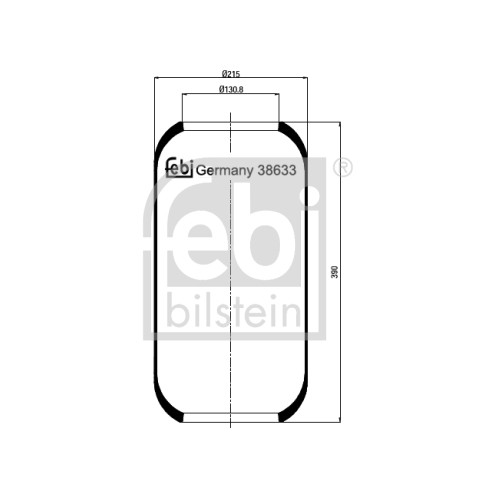 Слика на буфер, воздушна амортизациа FEBI BILSTEIN 38633 за камион Iveco Eurotech MH 190 E 24 K - 245 коњи дизел