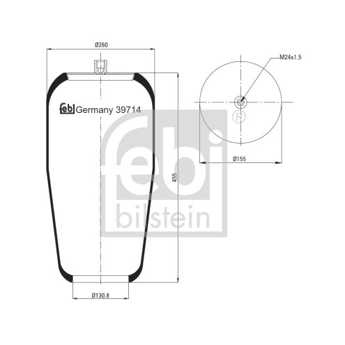 Слика на Буфер, воздушна амортизациа FEBI BILSTEIN 39714