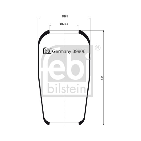 Слика на буфер, воздушна амортизациа FEBI BILSTEIN 39906 за Peugeot 605 Saloon 2.1 TD 12V - 109 коњи дизел