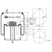 Слика 1 на буфер, воздушна амортизациа FEBI BILSTEIN 39907