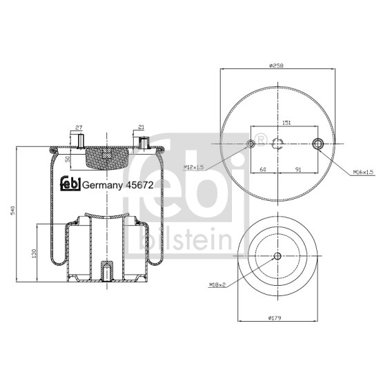 Слика на Буфер, воздушна амортизациа FEBI BILSTEIN 45672