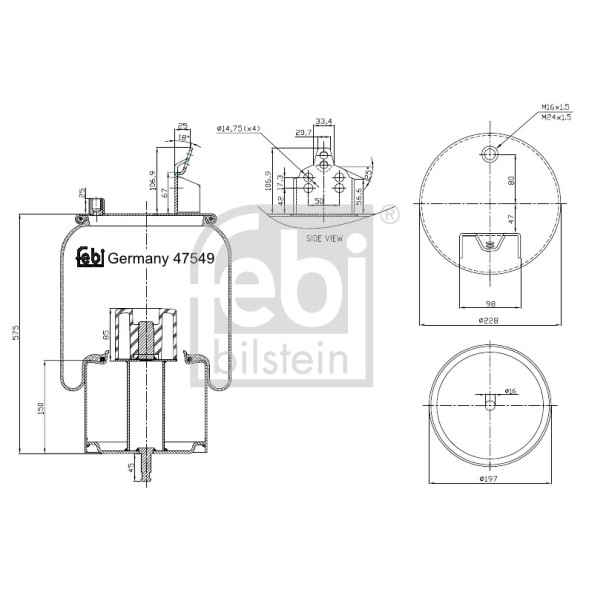 Слика на Буфер, воздушна амортизациа FEBI BILSTEIN 47549