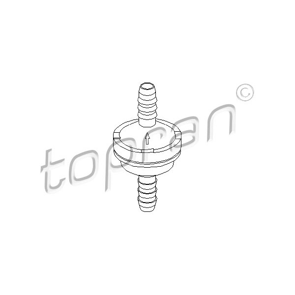 Слика на Вентил, појачувач на сопирачката сила TOPRAN 206 111 за Opel Astra G Coupe 2.0 16V Turbo - 190 коњи бензин