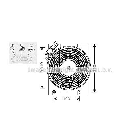 Слика на вентилатор, клима уред AVA QUALITY COOLING OL7508 за Opel Astra G Coupe 2.0 16V Turbo - 190 коњи бензин