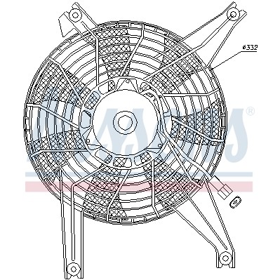 Слика на вентилатор, клима уред NISSENS 85383 за Mitsubishi Pajero (V7W, V6W) 2.5 TDI - 115 коњи дизел