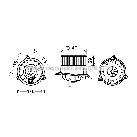 Слика на Вентилатор за парно AVA QUALITY COOLING FD8495 за Ford Focus Estate (dnw) 1.8 TDCi - 115 коњи дизел