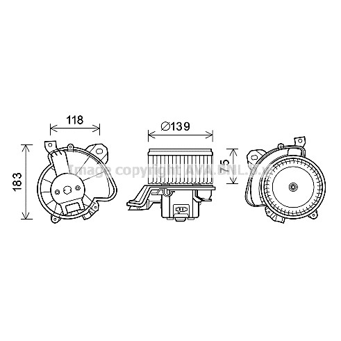 Слика на Вентилатор за парно AVA QUALITY COOLING FT8431 за Opel Adam 1.4 - 101 коњи бензин