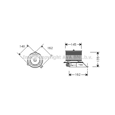 Слика на Вентилатор за парно AVA QUALITY COOLING PE7512 за Peugeot 309 Hatchback 1.4 - 67 коњи бензин