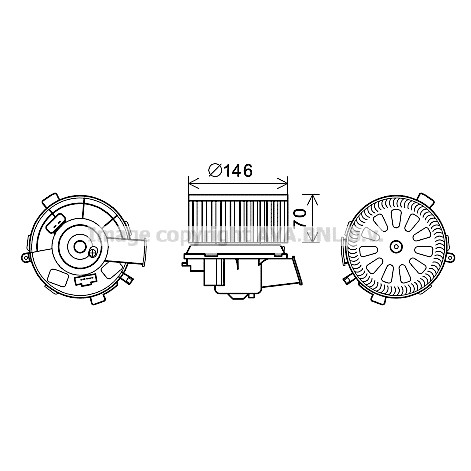 Слика на Вентилатор за парно AVA QUALITY COOLING PE8378 за Citroen Xsara Picasso N68 1.6 Chrono - 101 коњи бензин