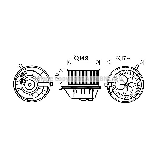 Слика на Вентилатор за парно AVA QUALITY COOLING VN8342 за VW Caddy 3 Estate 1.2 TSI - 105 коњи бензин