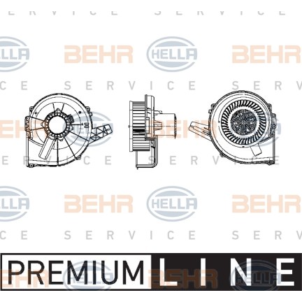 Слика на Вентилатор за парно BEHR HELLA SERVICE PREMIUM LINE 8EW 009 157-111 за Seat Ibiza 4 (6J) 1.2 - 70 коњи бензин