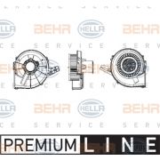 Слика 1 на Вентилатор за парно BEHR HELLA SERVICE PREMIUM LINE 8EW 009 157-111