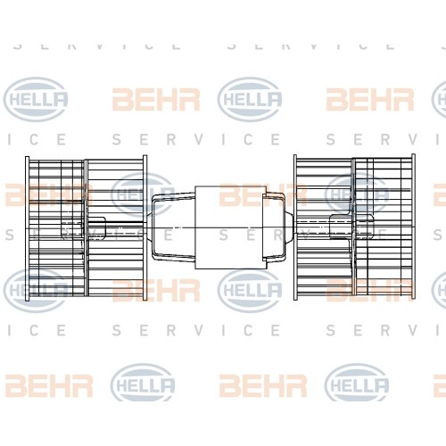 Слика на Вентилатор за парно BEHR HELLA SERVICE PREMIUM LINE 8EW 009 158-281 за BMW 6 Coupe (E24) 628 CSi - 184 коњи бензин