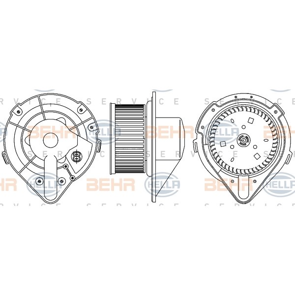 Слика на Вентилатор за парно HELLA 8EW 351 044-371 за Seat Toledo (1L) 1.9 TDI - 90 коњи дизел