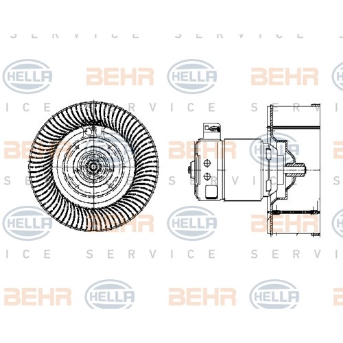 Слика на Вентилатор за парно HELLA BEHR  SERVICE  PREMIUM LINE 8EW 009 158-041 за BMW 3 Touring E46 328 i - 193 коњи бензин