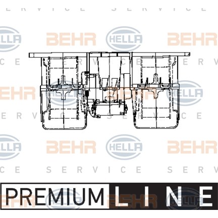 Слика на Вентилатор за парно HELLA BEHR  SERVICE  PREMIUM LINE 8EW 009 158-071 за камион Mercedes Actros 1996 2640, 2640 L - 394 коњи дизел