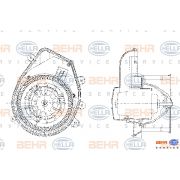 Слика 2 на Вентилатор за парно HELLA BEHR  SERVICE  PREMIUM LINE 8EW 009 159-131