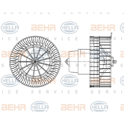 Слика на Вентилатор за парно HELLA BEHR  SERVICE  PREMIUM LINE 8EW 009 159-311