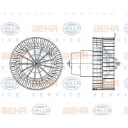 Слика 1 $на Вентилатор за парно HELLA BEHR  SERVICE  PREMIUM LINE 8EW 009 159-311