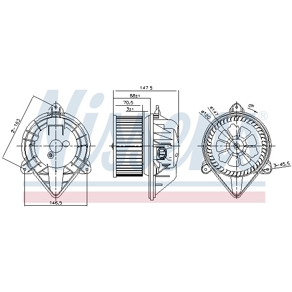 Слика на Вентилатор за парно NISSENS 87024 за Renault Scenic 1 (JA0-1) 1.9 dTi (JA1U) - 80 коњи дизел