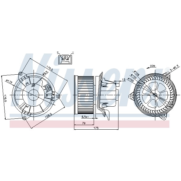 Слика на Вентилатор за парно NISSENS 87027 за Ford Mondeo 3 Estate (BWY) 2.0 16V TDDi / TDCi - 115 коњи дизел