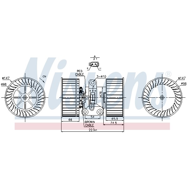 Слика на Вентилатор за парно NISSENS 87114 за BMW 5 Touring E39 520 i - 150 коњи бензин