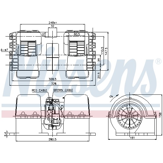 Слика на Вентилатор за парно NISSENS 87133 за камион MAN TGA 41.400 FFDC-TM, FDRC-TM - 400 коњи дизел