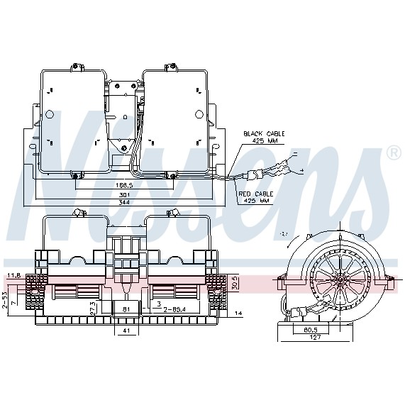 Слика на Вентилатор за парно NISSENS 87140 за камион DAF LF 45 FA 45.180 - 185 коњи дизел