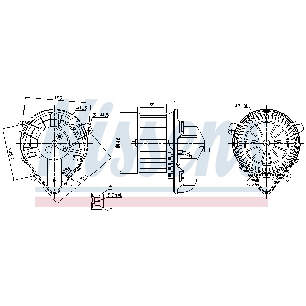 Слика на Вентилатор за парно NISSENS 87178 за Citroen Jumpy U6U 2.0 i 16V - 138 коњи бензин