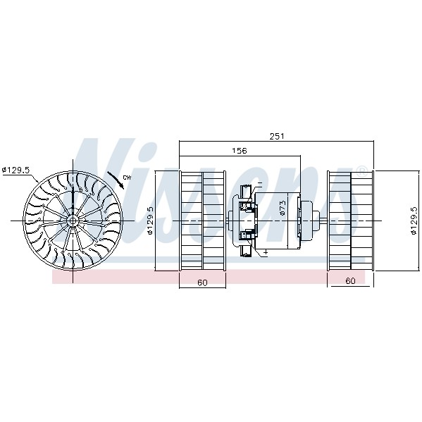 Слика на Вентилатор за парно NISSENS 87190 за камион MAN F 90 19.262 FAK - 260 коњи дизел