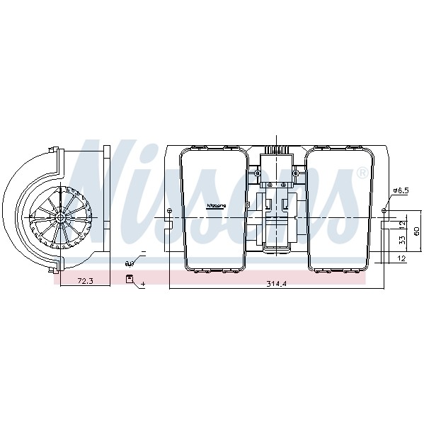 Слика на Вентилатор за парно NISSENS 87716 за камион Renault Premium 2 Lander 430.26 - 430 коњи дизел