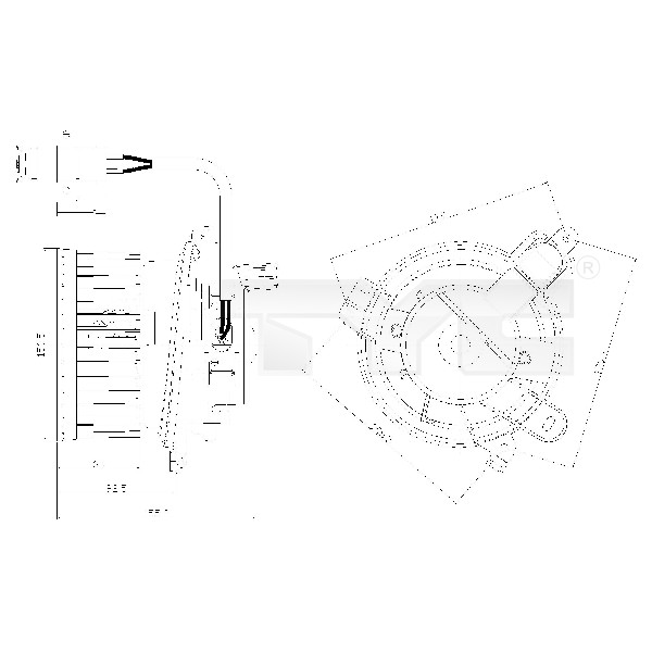 Слика на Вентилатор за парно TYC 505-0002 за Peugeot Partner Combispace (5F) 1.9 D - 69 коњи дизел