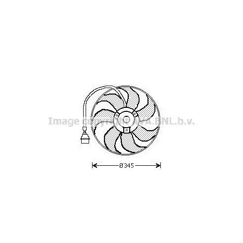 Слика на Вентилатор за радиатор AVA QUALITY COOLING AI7509 за VW Jetta 4 Estate (1J6) 2.3 V5 - 170 коњи бензин