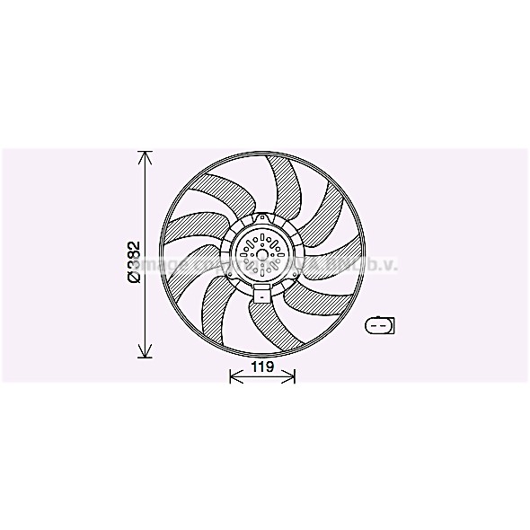 Слика на Вентилатор за радиатор AVA QUALITY COOLING AI7519 за Audi A6 Sedan (4G2, C7) 2.0 TFSI quattro - 252 коњи бензин