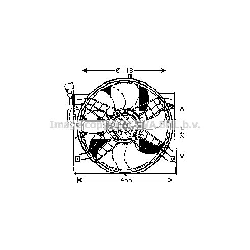 Слика на Вентилатор за радиатор AVA QUALITY COOLING BW7525 за BMW 3 Touring E46 318 d - 115 коњи дизел