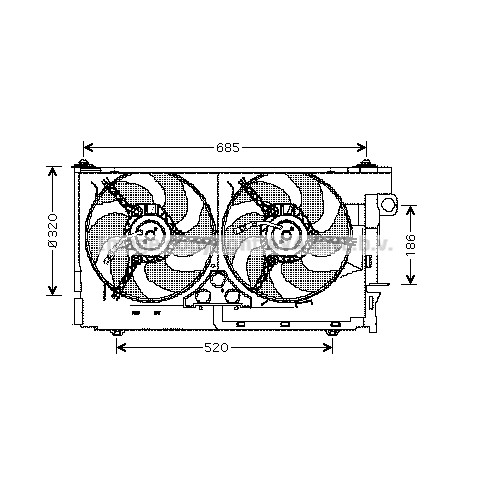 Слика на Вентилатор за радиатор AVA QUALITY COOLING CN7516