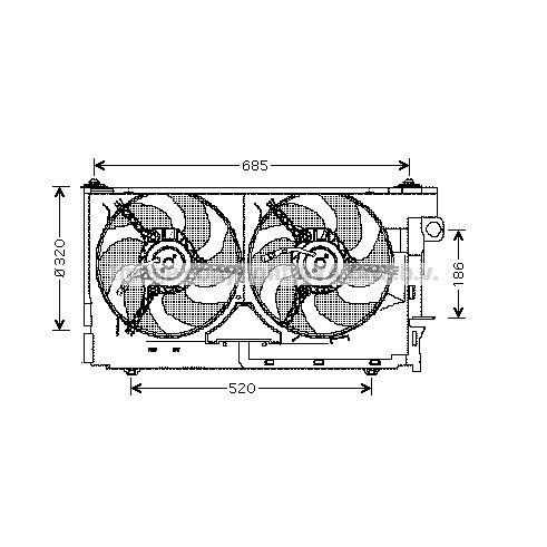 Слика на Вентилатор за радиатор AVA QUALITY COOLING CN7518