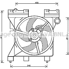 Слика на Вентилатор за радиатор AVA QUALITY COOLING CN7547 за Citroen Berlingo 1 BOX M 1.4 i bivalent (MBKFW) - 75 коњи Бензин/Метан (CNG)